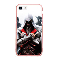Чехол iPhone 7/8 матовый Assassin’s Brotherhood S, цвет: 3D-светло-розовый