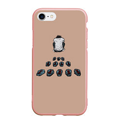 Чехол iPhone 7/8 матовый Тетрадь смерти, цвет: 3D-светло-розовый