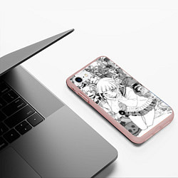 Чехол iPhone 7/8 матовый Химико Тога, цвет: 3D-светло-розовый — фото 2