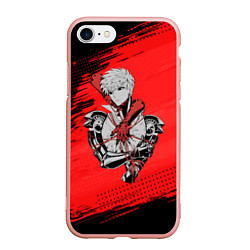 Чехол iPhone 7/8 матовый Генос One Punch Man, цвет: 3D-светло-розовый