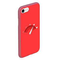 Чехол iPhone 7/8 матовый Измеритель Любви, цвет: 3D-малиновый — фото 2