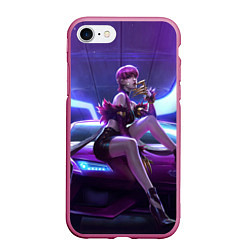 Чехол iPhone 7/8 матовый KDA Evelyn, цвет: 3D-малиновый