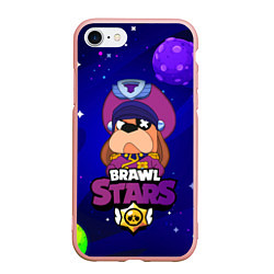 Чехол iPhone 7/8 матовый Brawl Stars - Генерал Гавс, цвет: 3D-светло-розовый