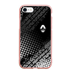 Чехол iPhone 7/8 матовый Renault, цвет: 3D-светло-розовый
