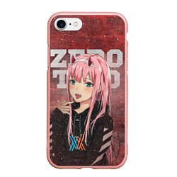 Чехол iPhone 7/8 матовый Zero Two, цвет: 3D-светло-розовый