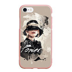 Чехол iPhone 7/8 матовый Girl Power, цвет: 3D-светло-розовый