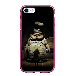 Чехол iPhone 7/8 матовый Little Nightmares, цвет: 3D-малиновый