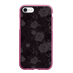 Чехол iPhone 7/8 матовый Flowers girl низ, цвет: 3D-малиновый