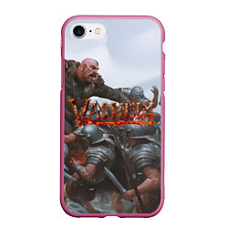 Чехол iPhone 7/8 матовый Valheim Вальхейм, цвет: 3D-малиновый