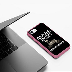 Чехол iPhone 7/8 матовый Perseverance, цвет: 3D-малиновый — фото 2