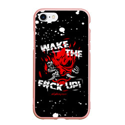 Чехол iPhone 7/8 матовый WAKE THE F CK UP!