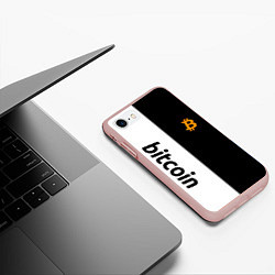 Чехол iPhone 7/8 матовый БИТКОИН BITCOIN Z, цвет: 3D-светло-розовый — фото 2