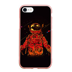 Чехол iPhone 7/8 матовый Отчаянный Космонавт, цвет: 3D-светло-розовый