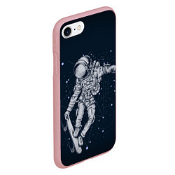 Чехол iPhone 7/8 матовый Космический Скейтбординг, цвет: 3D-баблгам — фото 2