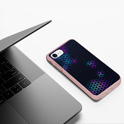 Чехол iPhone 7/8 матовый НЕОНОВАЯ БРОНЯ НЕО БРОНЯ, цвет: 3D-светло-розовый — фото 2