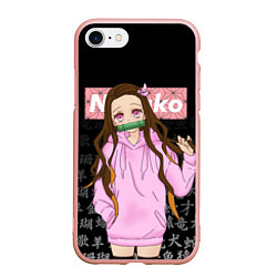 Чехол iPhone 7/8 матовый NEZUKO НЕЗУКО, цвет: 3D-светло-розовый