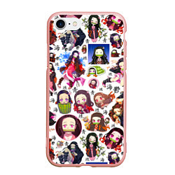 Чехол iPhone 7/8 матовый НЕЗУКО, цвет: 3D-светло-розовый