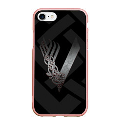 Чехол iPhone 7/8 матовый ВИКИНГИ VIKINGS V, цвет: 3D-светло-розовый