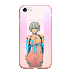 Чехол iPhone 7/8 матовый Rei Ayanami, цвет: 3D-светло-розовый