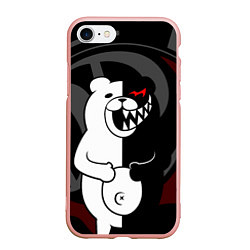 Чехол iPhone 7/8 матовый MONOKUMA МОНОКУМА DANGANRO, цвет: 3D-светло-розовый