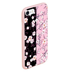 Чехол iPhone 7/8 матовый САКУРА SAKURA ВИШНЯ, цвет: 3D-светло-розовый — фото 2
