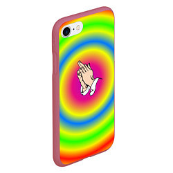Чехол iPhone 7/8 матовый Bright print, цвет: 3D-малиновый — фото 2