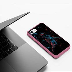 Чехол iPhone 7/8 матовый Space Dank, цвет: 3D-малиновый — фото 2