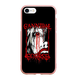 Чехол iPhone 7/8 матовый Cannibal Corpse 2, цвет: 3D-светло-розовый