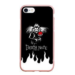 Чехол iPhone 7/8 матовый DEATH NOTE ТЕТРАДЬ СМЕРТИ, цвет: 3D-светло-розовый