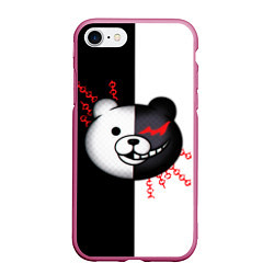 Чехол iPhone 7/8 матовый MONOKUMA МОНОКУМА, цвет: 3D-малиновый