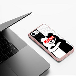 Чехол iPhone 7/8 матовый MONOKUMA МОНОКУМА, цвет: 3D-светло-розовый — фото 2
