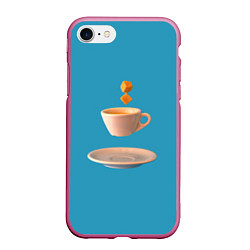 Чехол iPhone 7/8 матовый Эспрессо, цвет: 3D-малиновый