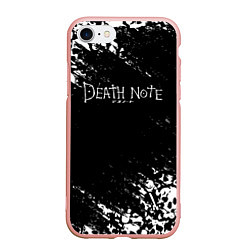 Чехол iPhone 7/8 матовый DEATH NOTE ТЕТРАДЬ СМЕРТИ, цвет: 3D-светло-розовый