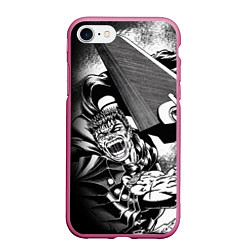 Чехол iPhone 7/8 матовый BERSERK БЕРСЕРК, цвет: 3D-малиновый