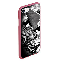 Чехол iPhone 7/8 матовый BERSERK БЕРСЕРК, цвет: 3D-малиновый — фото 2