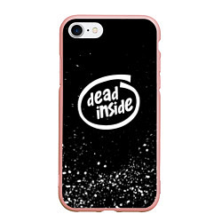 Чехол iPhone 7/8 матовый DEAD INSIDE, цвет: 3D-светло-розовый