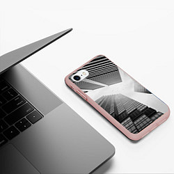 Чехол iPhone 7/8 матовый Минимализм, цвет: 3D-светло-розовый — фото 2