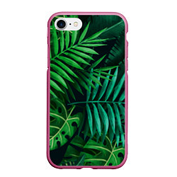 Чехол iPhone 7/8 матовый Сочные тропики, цвет: 3D-малиновый