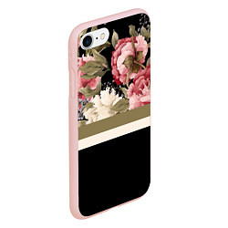 Чехол iPhone 7/8 матовый Розы, цвет: 3D-светло-розовый — фото 2