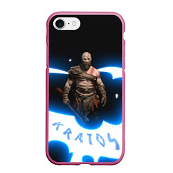 Чехол iPhone 7/8 матовый Power of Kratos, цвет: 3D-малиновый