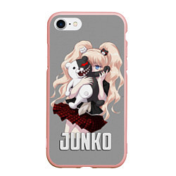 Чехол iPhone 7/8 матовый MONOKUMA JUNKO, цвет: 3D-светло-розовый