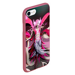 Чехол iPhone 7/8 матовый Bleach Aurora Archangel Art, цвет: 3D-малиновый — фото 2