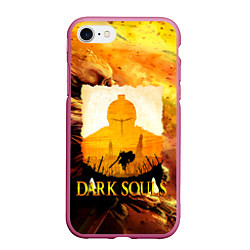 Чехол iPhone 7/8 матовый DARKSOULS SKULL&MAGIC, цвет: 3D-малиновый