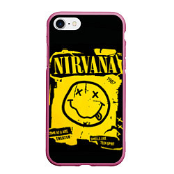 Чехол iPhone 7/8 матовый Nirvana 1987, цвет: 3D-малиновый