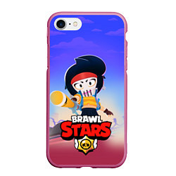 Чехол iPhone 7/8 матовый Биби - Brawl Stars, цвет: 3D-малиновый