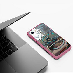 Чехол iPhone 7/8 матовый Arknights Clay, цвет: 3D-малиновый — фото 2