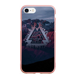 Чехол iPhone 7/8 матовый Валькнут, цвет: 3D-светло-розовый