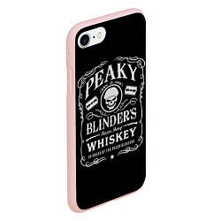 Чехол iPhone 7/8 матовый Острые Козырьки Whiskey, цвет: 3D-светло-розовый — фото 2