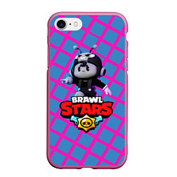 Чехол iPhone 7/8 матовый Brawl Stars Pink, цвет: 3D-малиновый