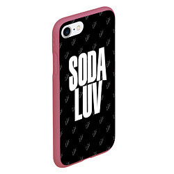 Чехол iPhone 7/8 матовый Репер - SODA LUV, цвет: 3D-малиновый — фото 2